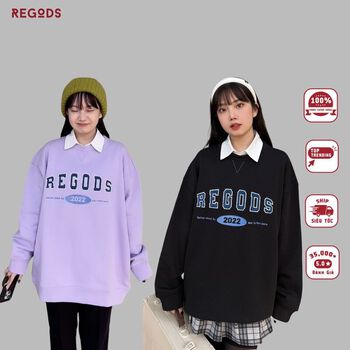 Áo Sweater Nỉ Old School REGODS Unisex Form Rộng ( SWEATER OLD SCHOOL )