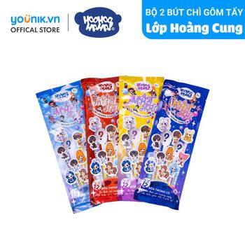 [Mã LTP50 giảm 50k đơn 150k] Bộ 2 bút chì đầu gôm tẩy Lớp Hoàng Cung Lớp Học Mật Ngữ HooHooHaHa