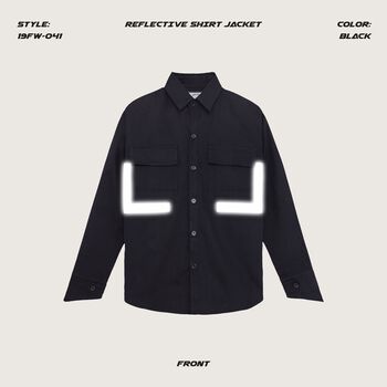 REFLECTIVE SHIRT JACKET BLACK