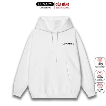 Áo Khoác Hoodie Nỉ Có Mũ Form Rộng LNB Unisex Nam Nữ LUNACY