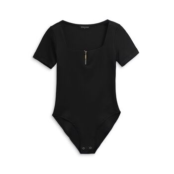 Bodysuit Nữ Tay Lửng With Zip , Chất Liệu Cotton Co Dãn Thoải Mái,WO000103,SOMEHOW