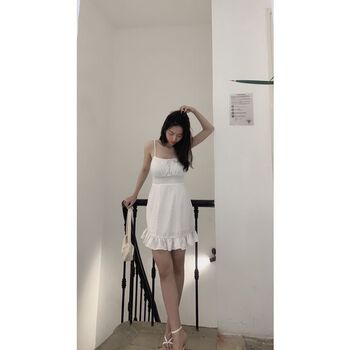 FLAMINGO | Đầm dây xòe Lily Dress (Trắng)