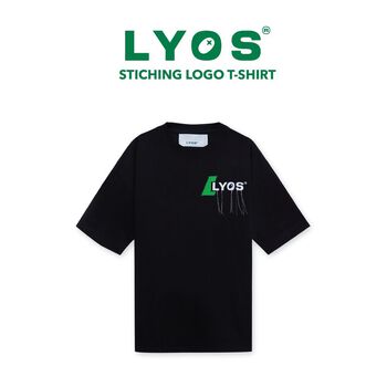 Áo Thun LYOS Stiching Logo Đen