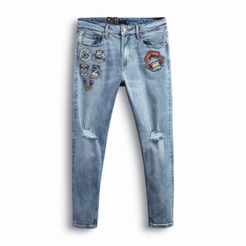 Quần Jean Nam INF Space Tags , Chất Denim Co giãn Dày Dặn , QJ003420,SOMEHOW
