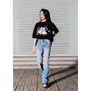 RELAXED FLARE DENIM/ BLUE