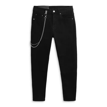 Quần Jean Nam Black Basic Chain , Chất Denim Co giãn Dày Dặn , QJ003535,SOMEHOW