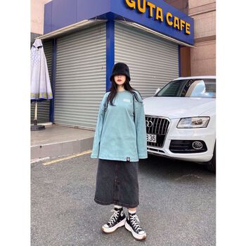 Áo Tay Dài Vải Gân 100% Cotton Cao Cấp - Áo Tee Long Sleeve Dragonbyboi BASIC FREESIZE Nhiều màu