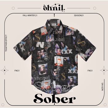 Áo somi Vải tơ dệt 2 lớp in hoạ tiết - OhNil