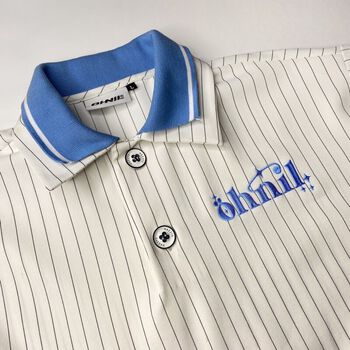 Polo 2 cổ Trắng Xanh - Norman Polo OhNil