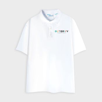 Áo Polo Outerity Rainbow In nổi Trắng - ORP701