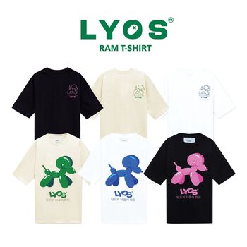 Áo Thun LYOS Ram T-Shirt Đen/ Trắng/ Kem