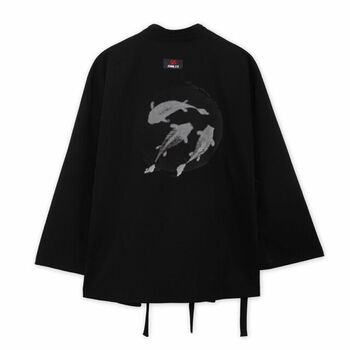áo khoác nam nữ kimono form rộng - unisex oversize in hình cá koi phong cách Nhật Bản ZUNE.ZX