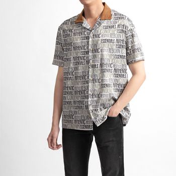 Áo Sơmi Tay Ngắn ICON DENIM Typo Pattern