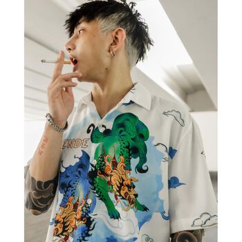 MENDE - Asion Lion Shirt - áo sơ mi tay ngắn MENDE chính hãng