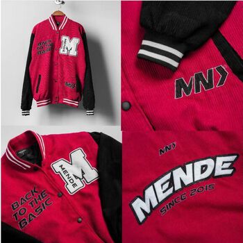 Mende - Paranoid Varsity Đỏ - áo khoác bóng chày nam màu đỏ