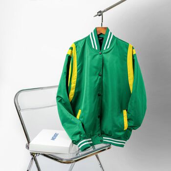 MENDE - Pratice Varsity Green - Áo khoác bóng chày vải dù