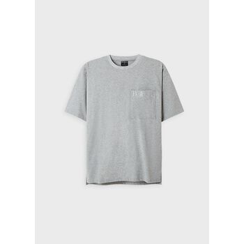 EMBROIDERED LOGO POCKET TEES/ GREY MELANGE