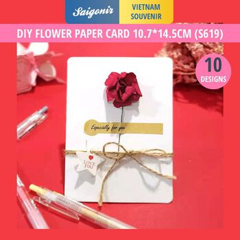 Set thiệp hoa DIY đơn giản dễ làm Thiệp Valentines Thiệp sinh nhật người yêu Handmade Card Set - Saigonir [S619]