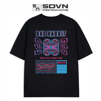 Áo Thun Unisex Nam Nữ Form Rộng SDVN Bad Habbit