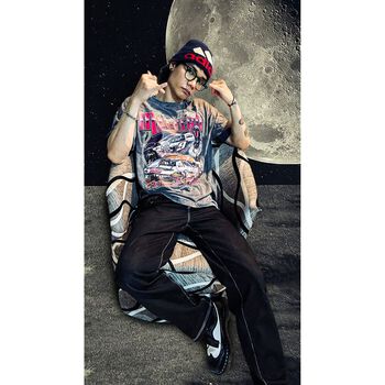 Áo Vintage CAR tay lỡ cotton nhiều Form in hình Xe Vintage Cổ điển 90s