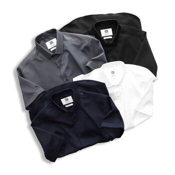 Áo Sơmi Trơn Tay Ngắn Slim-Fit New Look