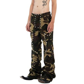 W Soldier Camo Flared Pants