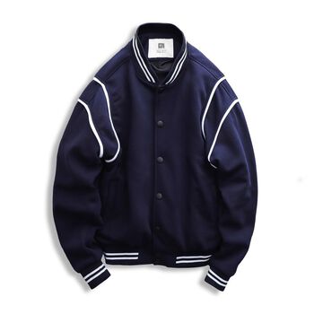 Áo Khoác Bomber Nỉ Phối Viền Vai