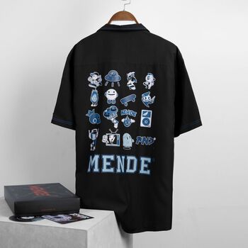 MENDE - Icon Shirt - Áo sơ mi nam tay ngắn màu đen đơn giản