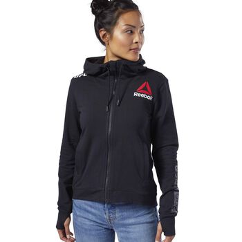 Áo Khoác Võ Tự Do Nữ Reebok Ufc Fk Black Walkout Hood CE7494