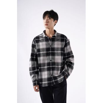 Áo sơ mi tay dài, nhãn trang trí. OVERSIZE - 10F21SHL012