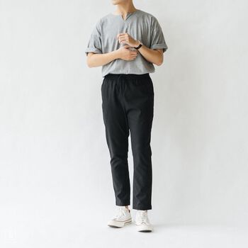 Quần dài nam dáng suông SSSTUTTER vải linen thoáng mát thiết kế cạp chun thoải mái  linen pants ver.2