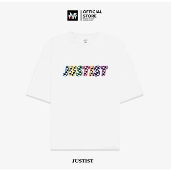 Áo Phông Nam JUSTIST Racing Tay Ngắn Cổ Tròn Hai Màu Đen Trắng TS2101010
