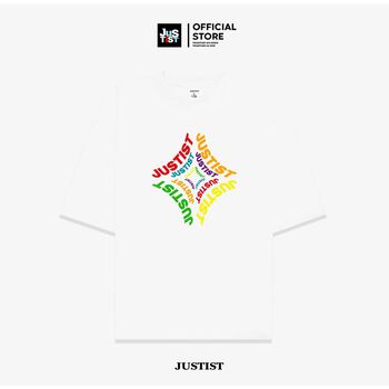 Áo Thun Nam JUSTIST Star Shape Hai Màu Trắng Đen Tay Ngắn Chất Cotton TS2101079