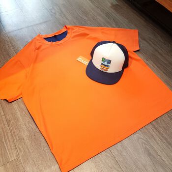 Áo thun Mix - [Orange/Navy]