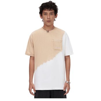 BEUTER® INSIDE-OUT LATTE WASHED POCKET T-SHIRT