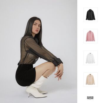 Áo Sơ Mi Nữ Transperancy Suit , Chất Vải Cotton Cá Tính, Năng Động, Trẻ Trung,WSM000007, SOMEHOW