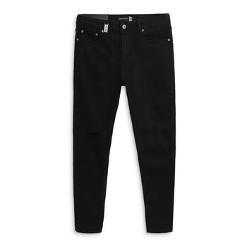 Quần Jean Nam Skinny Leather Tag Black , Chất Denim Co giãn Dày Dặn , QJ003713,SOMEHOW
