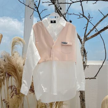 [SPECIAL SET] Set gile FIINALISM SS1 đen và sơ mi FIINTASY kẻ sọc/ trơn cá tính ulzzang - Made by Fiin