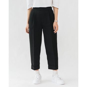Quần dài nữ SSSTUTTER cạp cao ống gập thanh lịch, trẻ trung button pants / her