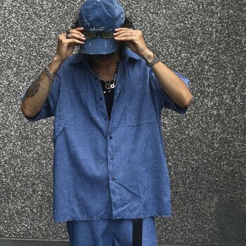 ÁO SOMI FORM RỘNG NHUNG TĂM AZIER