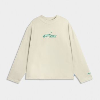 Áo tay dài Outerity Thunder Bright White / Nỉ Chân Cua - ORP302
