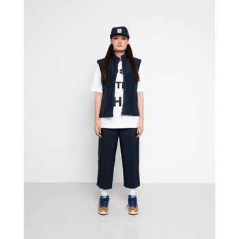 Quilted Navy Pant