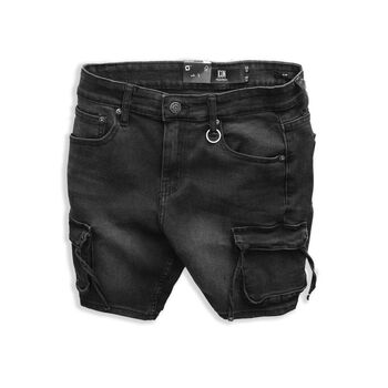 Quần Short Jean Dark Grey Túi Hộp