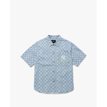 MLB - Áo sơ mi phom suông ngắn tay Classic Monogram Denim