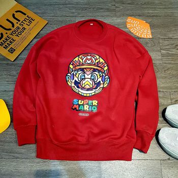Áo sweater Mario - [ĐỎ]