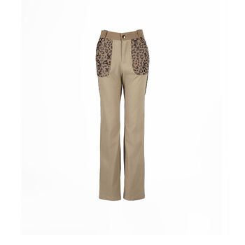 KHAKI LEOPARD PANTS
