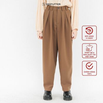 Quần dài nữ SSSTUTTER xếp ly dáng rộng trẻ trung Lee pants / her