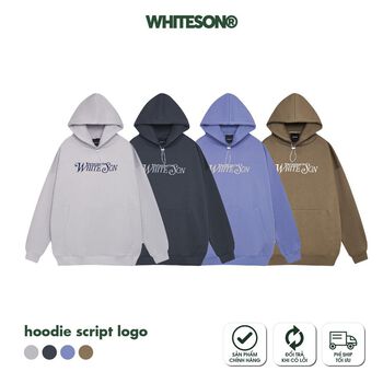 ÁO HOODIE SCRIPT 2.0 LOGO RHINO IRON PEANUT PLUM