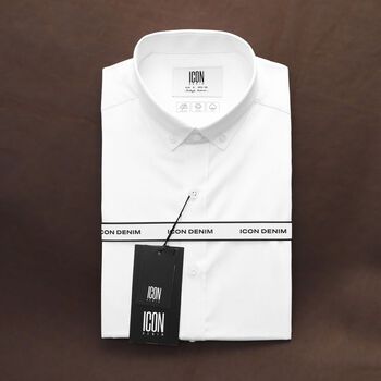 Áo Sơmi Trơn Tay Ngắn Slim-Fit