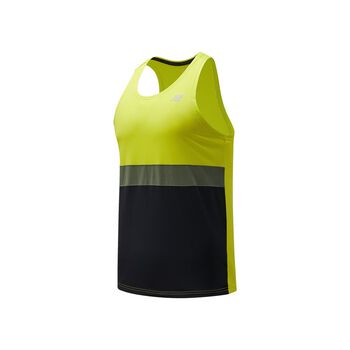 Mens New Balance Striped Accelerate Tank